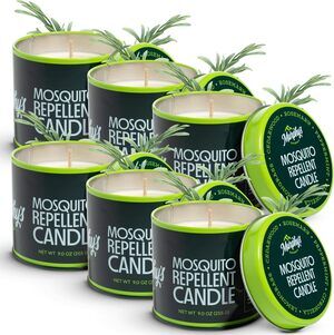 6 Pack Murphy's Citronella Mosquito Repellent Candles, 9 oz Soy & beeswax, 30-hr